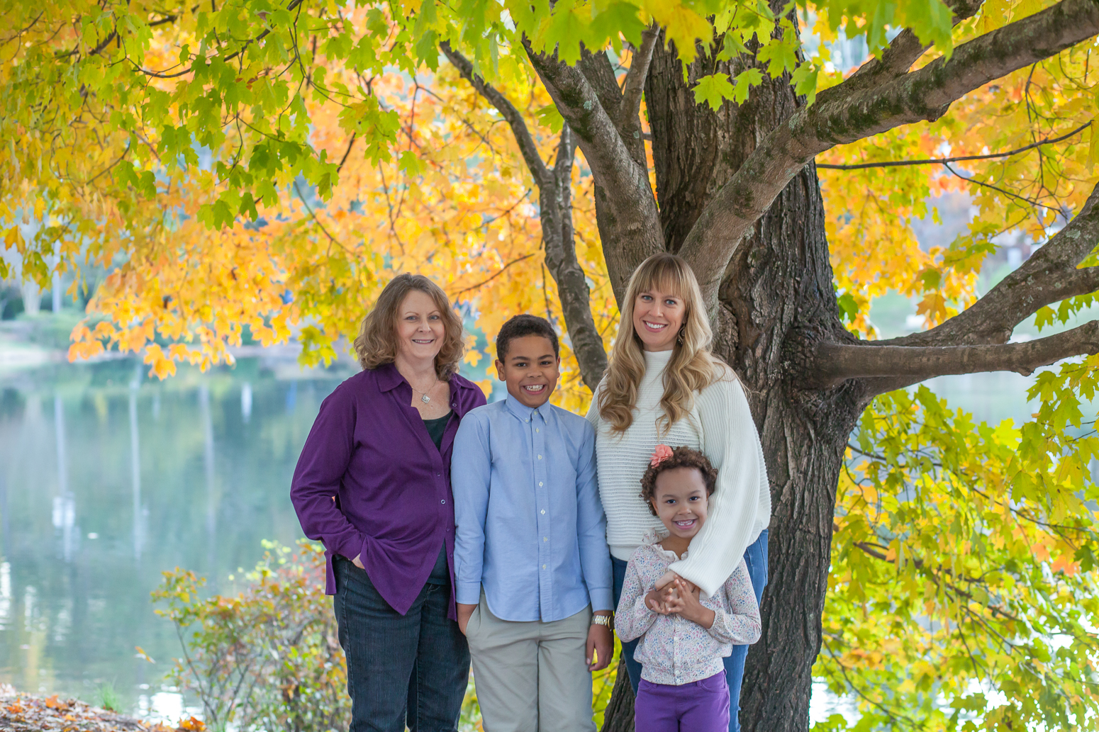 outdoor fall family portrait